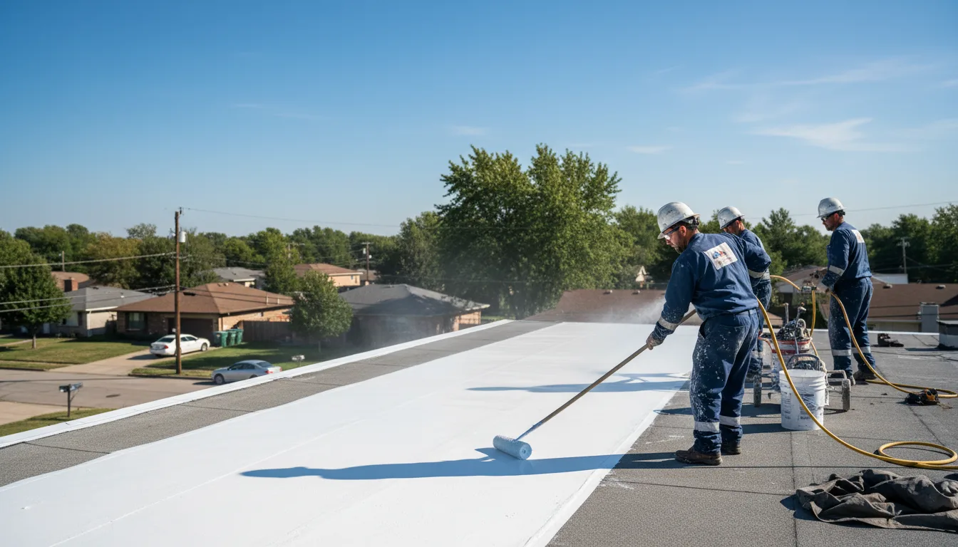 Commercial roof coating in Pomona, IL near me